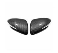 coque de rétroviseur Pour Kia pour Rio YB 2018 2019 voiture côté porte rétroviseur coque couverture garniture protecteur cadre autocollant ABS fibre(Carbon Fiber Black)