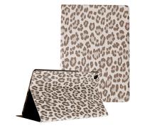 Selencia Selencia Coque tablette Sabi avec imprimé léopard Samsung Galaxy Tab A11 Plus Soft Ivory Multicolore