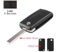 Coque de télécommande à 3 boutons pour Citroën, couvercle de clé avec lame pour C2, C3, C4, C5, C6 et C8, CE0523