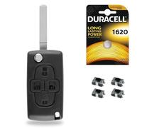 Coque de Télécommande Boitier Clé Plip Peugeot 1007/807 ✚ 4 Connecteurs Switch ✚ Pile CR1620 - Kit iRace Keys®