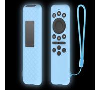 Coque de télécommande compacte en silicone compatible avec Samsung BN59-01480A BN59-01455A TM2560E - Défense contre les chutes et fonctionnelle (bleu clair)