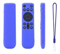 Coque de télécommande compatible avec télécommande de télévision HAIER HTR U60G avec panneau lumineux résistant aux chocs et cordon (bleu)