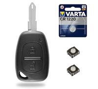 Coque de Télécommande Compatible pour Boitier Clé Plip Renault Master + 2 Connecteurs Switch + Pile CR1220 VARTA - Kit iRace Keys®