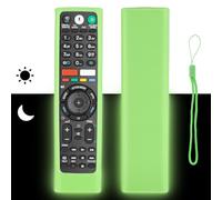 Coque de télécommande en silicone compatible avec Sony Smart TV RMT-TX100D RMT-TX300E RMF-TX310E RMT-TX200E RMF-TX200E Télécommande Housse de protection antichoc avec vert fluorescent et cordon de