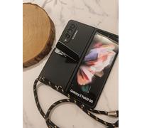 Coque de téléphone à bandoulière pour Samsung Galaxy Z Fold 5 4 Fold 2 3 5G, étui de téléphone Ultra Mince avec béquille, Noir, pour Galaxy Z Fold4