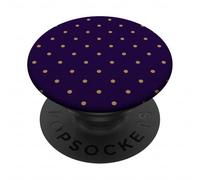 Coque de téléphone à Pois Violet et Moutarde PopSockets PopGrip Adhésif