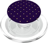 Coque de téléphone à Pois Violet et Moutarde PopSockets PopGrip pour MagSafe