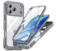 Coque de téléphone antichoc en verre 9H compatible avec iPhone 17 Pro - Protection intégrale
