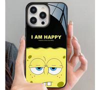 Coque de téléphone antichoc intégrale à motif Bob l'éponge en acrylique, compatible avec iPhone 17/16/15/14/13/12/11 Pro Max et autres modèles. IPhone X/XS,iPhone 12,iPhone 12 Pro,iPhone 12 Pro Max,Ip