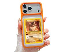 Coque de téléphone avec affichage pour cartes/photos pour iPhone | Chargeurs supérieurs et pochettes d'affichage pour cartes TCG/images | Compatible avec les cartes Pokémon, Sports, One Piece, Magic