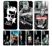 Coque de téléphone avec Johnny Hallyday Music, étui pour Xiaomi Redmi 10 12 10A 10C 12C 9 9A 9C 9T 8 8A 7 7A 6 snapltK20 K30 K40 Pro Transparent Case