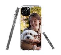 Coque de téléphone avec photos personnalisées pour iPhone 17, 16, 15, 14, 13, 12, 11 Pro Max Plus, coque photo personnalisée, en TPU transparent, imperméable et résistante aux rayures, pour