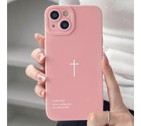 Coque de téléphone chrétienne de style Psaume 46:5, compatible avec les séries 13/14/15/16 et Galaxy, coque de téléphone imprimée en rose, convient comme cadeau ou pour un usage personnel. Étanche, an