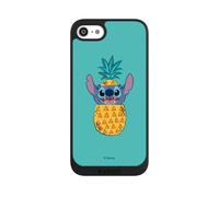 Coque de Telephone Compatible avec Apple iPhone SE (2022) Coque Compatible avec MagSafe NIVOpure Noire Disney Lilo & Stitch Ananas