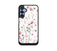 Coque de Telephone Compatible avec Samsung Galaxy A15 5G Coque NIVOpure Noire Couronne de Fleurs Fleur Prairie