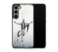 Coque de téléphone Compatible avec Samsung Galaxy A23 - Cristiano Ronaldo - Puissance et Vitesse - Sublimation HD - Silicone Noir - Coques-en-Folie