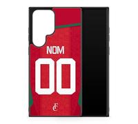 Coque de téléphone Compatible avec Samsung Galaxy S24 Ultra - Coque Football Personnalisable nom numéro Maillot Domicile équipe du Maroc