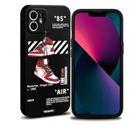 Coque de téléphone Cool pour iPhone 12 pour garçons et Hommes, esthétique, Ballon de Basket Rouge, Protection de lentille, résistante aux Chutes, Design Sportif, Baskets de Rue, résistant aux Chocs,