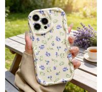 Coque de téléphone créative et personnalisée avec motif floral, texture douce en TPU ondulée à volants, couleur crème dopamine, compatible avec Galaxy S21 S22 S23 S24 S25 S26/Honor/ et autres modèles