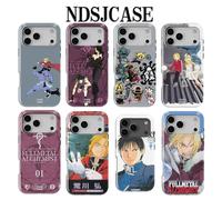 Coque de téléphone de luxe Clmj Hot Fullmetal Alchemist pour iPhone 17 17e 16e 16 15 14 13 12 11 Air Pro Max Plus, double couche FLR-430FL539018A8