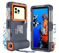 Coque de Téléphone de Plongée Professionnelle Pochette Étanche Smartphone IPX8 Pochette Téléphone Étanche Housse sous-Marin Étui de Protection pour iPhone 17 Pro 17 Air 17 Pro Max 16e 14 15 16 Pro Max