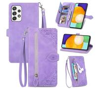 Coque de téléphone de Style Portefeuille pour Samsung Galaxy S24 / S24 Plus / S24 Ultra, Fermeture éclair en Relief Tout Compris Étui de Protection Anti-Chute et résistant à l’Usure, S24 ULT
