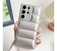 Coque de téléphone en Silicone avec Doudoune Douce pour Samsung Note 20 S24 Ultra S23 FE S22 S21 Plus A55 A54 A53 A35 A52 A50 A35 A32 A34 Couverture, Argent, pour S23