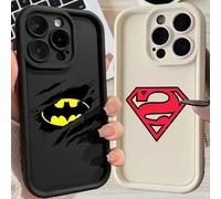 Coque de téléphone en silicone de luxe Batman-Superman pour Apple iPhone 17E 15 16 14 13 12 11 17 Pro Max 17 Air 16 Plus 16E TYCWH 01