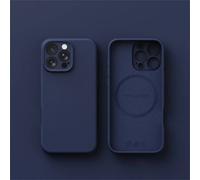 Coque De Téléphone En Silicone Liquide De Luxe Pour Magsafe,Chargement Sans Fil En Poly,Peau De Couverture Lisse,Iphone 16 Plus 15 14 13 12 Pro Max 11 X.Navy.For Iphone 12