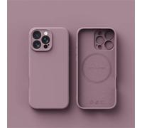 Coque De Téléphone En Silicone Liquide De Luxe Pour Magsafe,Chargement Sans Fil En Poly,Peau De Couverture Lisse,Iphone 16 Plus 15 14 13 12 Pro Max 11 X.Purple.For Iphone 12