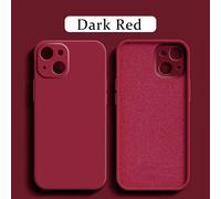 Coque De Téléphone En Silicone Liquide D'origine,Étui Arrière Antichoc Pour Iphone 16 15 14 13 11 12 15 Pro Max Minixxr Xs 7 8 Se 2020.Camellia Red.For Iphone 11