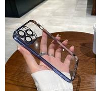 Coque De Téléphone En Silicone Transparent Plaqué De Luxe,Étui De Protection D'objectif Pour Iphone 16 15 14 13 12 11 Pro Max Plusxxr Xs Mini.Sierra Blue.For Iphone 11