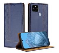 Coque de téléphone Étui portefeuille compatible avec Google Pixel 5 XL/4A 5G, étui à rabat en cuir PU porte-cartes, béquille [coque intérieure TPU résistant aux chocs], de téléphone ultra fin(Blu)