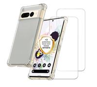 Coque de téléphone - EVETANE - Pixel 7 Pro - Antichoc - Transparent - Pack complet avec 2 vitres