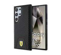Coque de téléphone - Ferrari - Carbon Stitched Bottom - Noir - Souple - Protection chocs et rayures