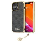 Coque de téléphone - Guess - 4G Charms - iPhone 13 Pro Max - Gris - Souple - Protection chocs
