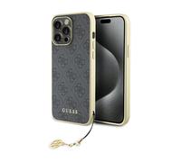 Coque de téléphone - Guess - 4G Charms - iPhone 15 Pro Max - Gris - Souple