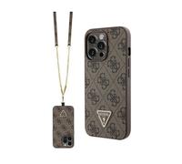 Coque de telephone - Guess - iPhone 13 Pro - 4G Metal Logo - Marron - Design moderne