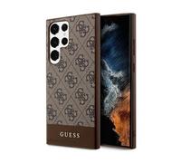 Coque de téléphone - Guess - Samsung Galaxy S24 Ultra - Marron - Protection chocs - Texture saffiano