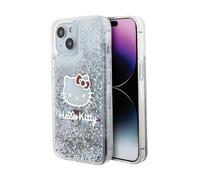 Coque de téléphone - Hello Kitty - iPhone 15 - Paillettes liquides - Argent - Rigide