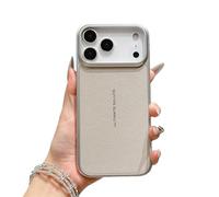 Coque de téléphone magnétique pour iPhone 17promax/16promax/15pro diamant mat coque de protection anti-chute (pour iPhone 17 Air, gris titane)