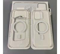 Coque de téléphone magnétique transparente originale pour iPhone 18 17 16 15 14 13 12 Pro Max, compatible avec la charge sans fil MagSafe, avec bouton pour appareil photo Clear Case