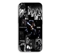 Coque de téléphone - MANIACASE - iPhone 17e - Silicone TPU - Noir - Michael Jackson Forever King