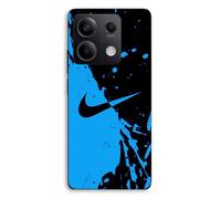 Coque de téléphone - MANIACASE - Xiaomi Redmi Note 13 5G - Silicone TPU - Nike logo - Noir et bleu