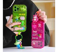 Coque de téléphone miroir 3D Alien Lotso de Toy Story, couleur bonbon, avec support, pour iPhone 7 8 11 12 13 14 15 16 17 Plus Pro GAIZMHSL137GZ135-aB1