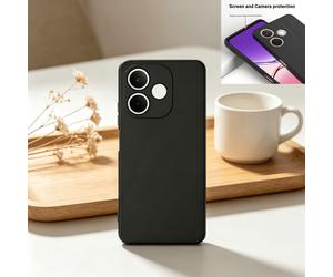 Coque de téléphone noire compatible avec OPPO A40M, A40, A5 Pro, A5x, A5 2025, A60 5G, A80 5G, A6 Pro 4G/5G, A3 Pro, A3X, A98, F23, A18, A38, A79, A15, A17k, A17, A16K, A16, A77S, A57s, A57e, A74, A54