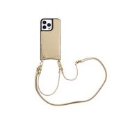 Selencia Coque de télephone Nova avec cordon et porte-cartes pour Apple iPhone 13 Pro - Beige