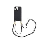 Selencia Coque de télephone Nova avec cordon et porte-cartes pour Apple iPhone 15 - Noir