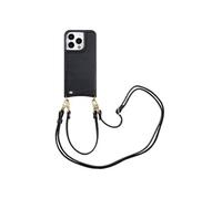 Selencia Coque de télephone Nova avec cordon et porte-cartes pour Apple iPhone 15 Pro - Noir