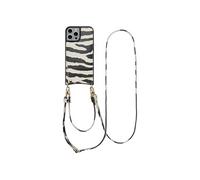 Selencia Coque de télephone Nova avec cordon et porte-cartes pour Apple iPhone 15 Pro - Zazzy Zebra